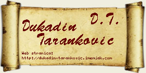 Dukadin Taranković vizit kartica